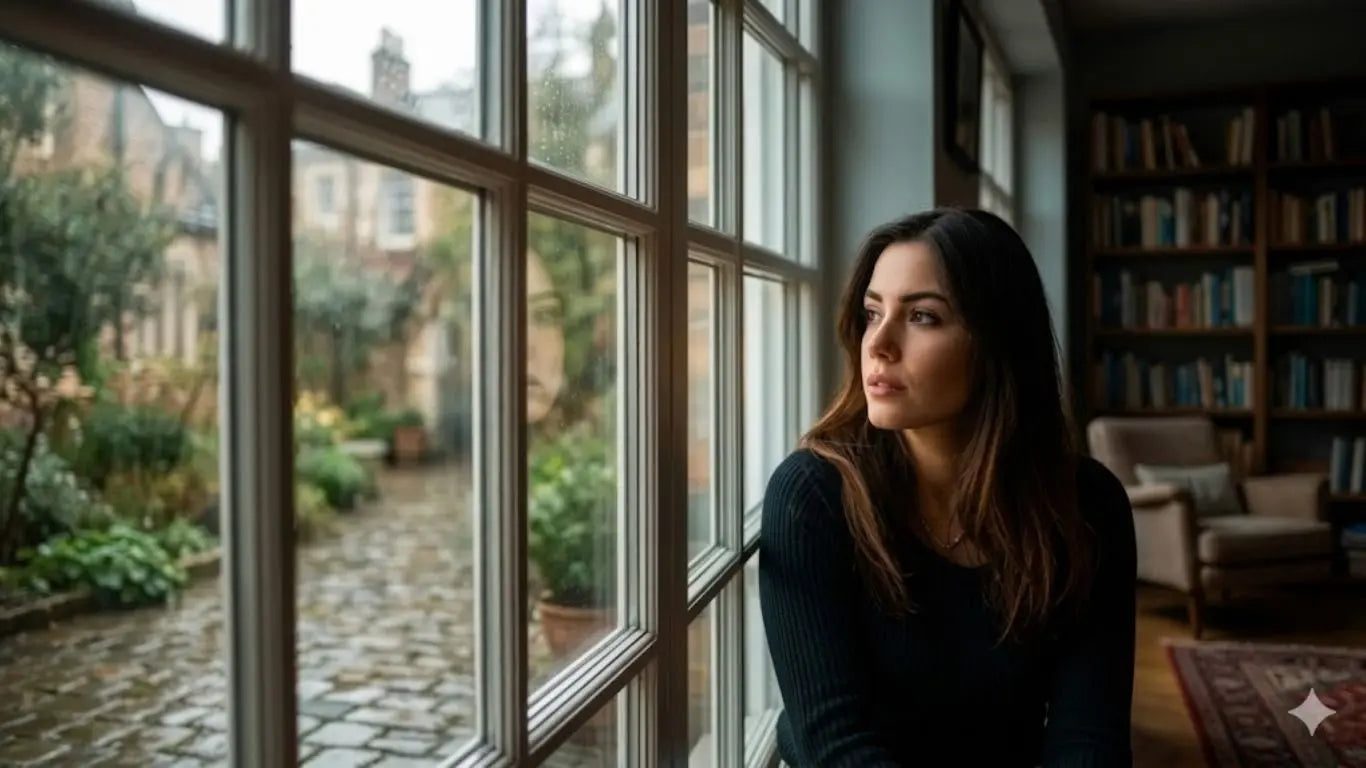 Mujer en un entorno luminoso sosteniendo suplementos de Solgar (Vitamina D3, Complejo B y Magnesio) de Alternativ Oficial, con una visualización de conexiones neuronales sanas.