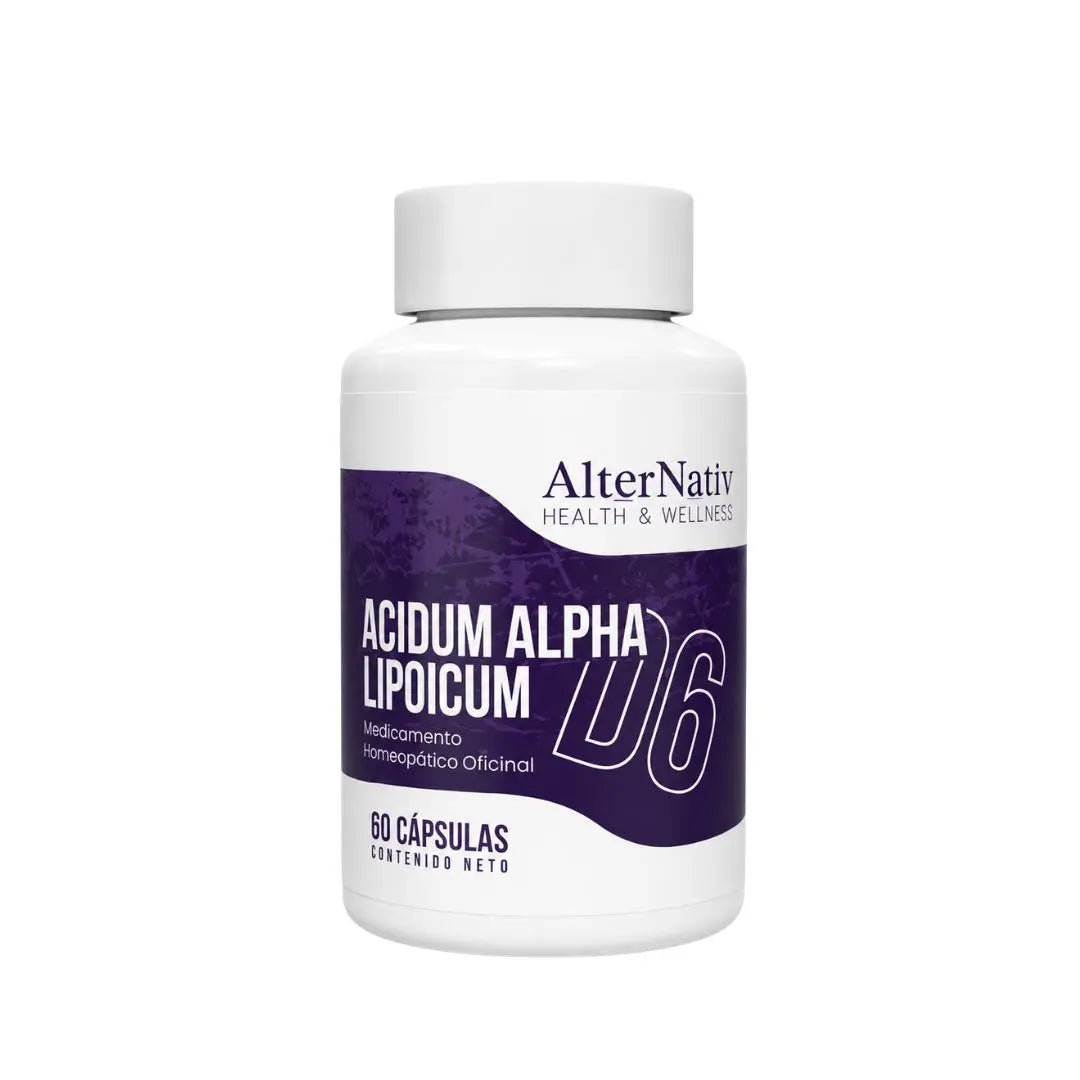 Acidum Alpha Lipoicum D6 cápsulas x60 homeopático oficinal Alternativ. Alta calidad Jaquin France. Uso bajo orientación profesional.