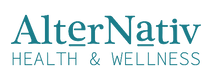 Logo de Alternativ, farmacia especializada en medicina integrativa y funcional en Colombia, inspirada en el bienestar consciente y el equilibrio interior.