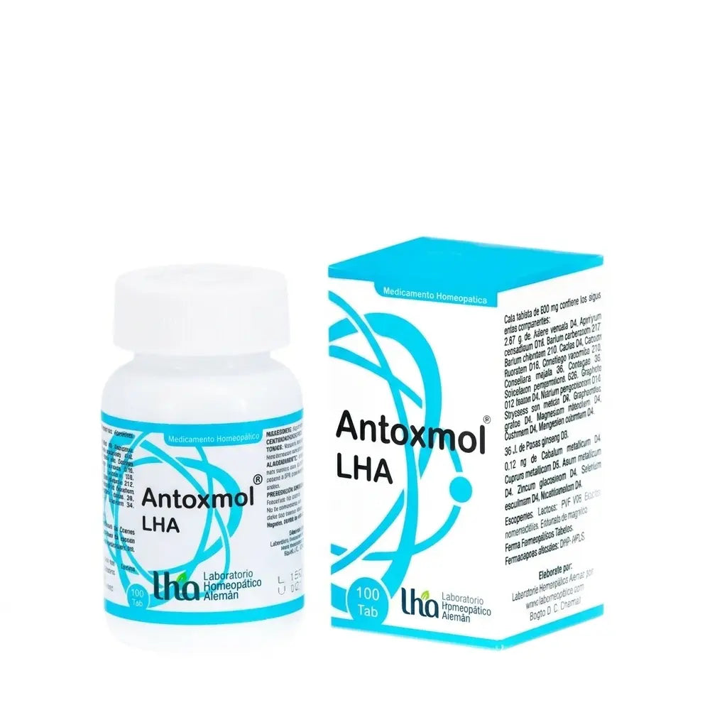 Antoxmol LHA comprimidos medicamento homeopático frasco x100 registro INVIMA Colombia