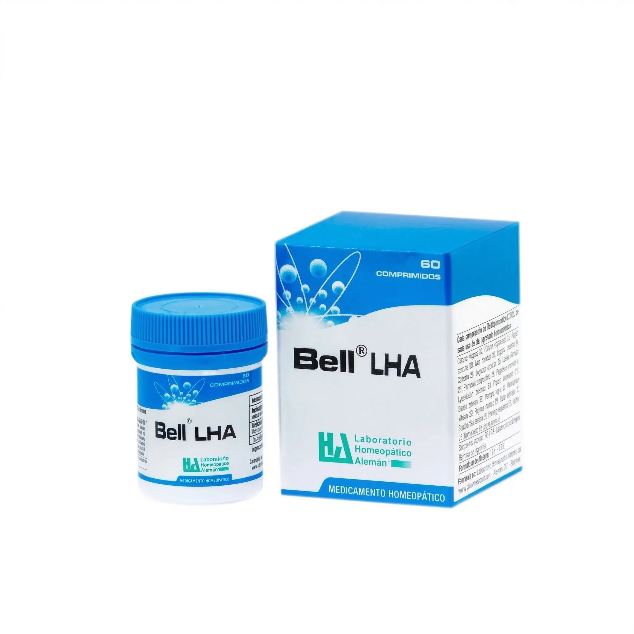 Bell LHA comprimidos medicamento homeopático frasco x60 registro INVIMA Colombia
