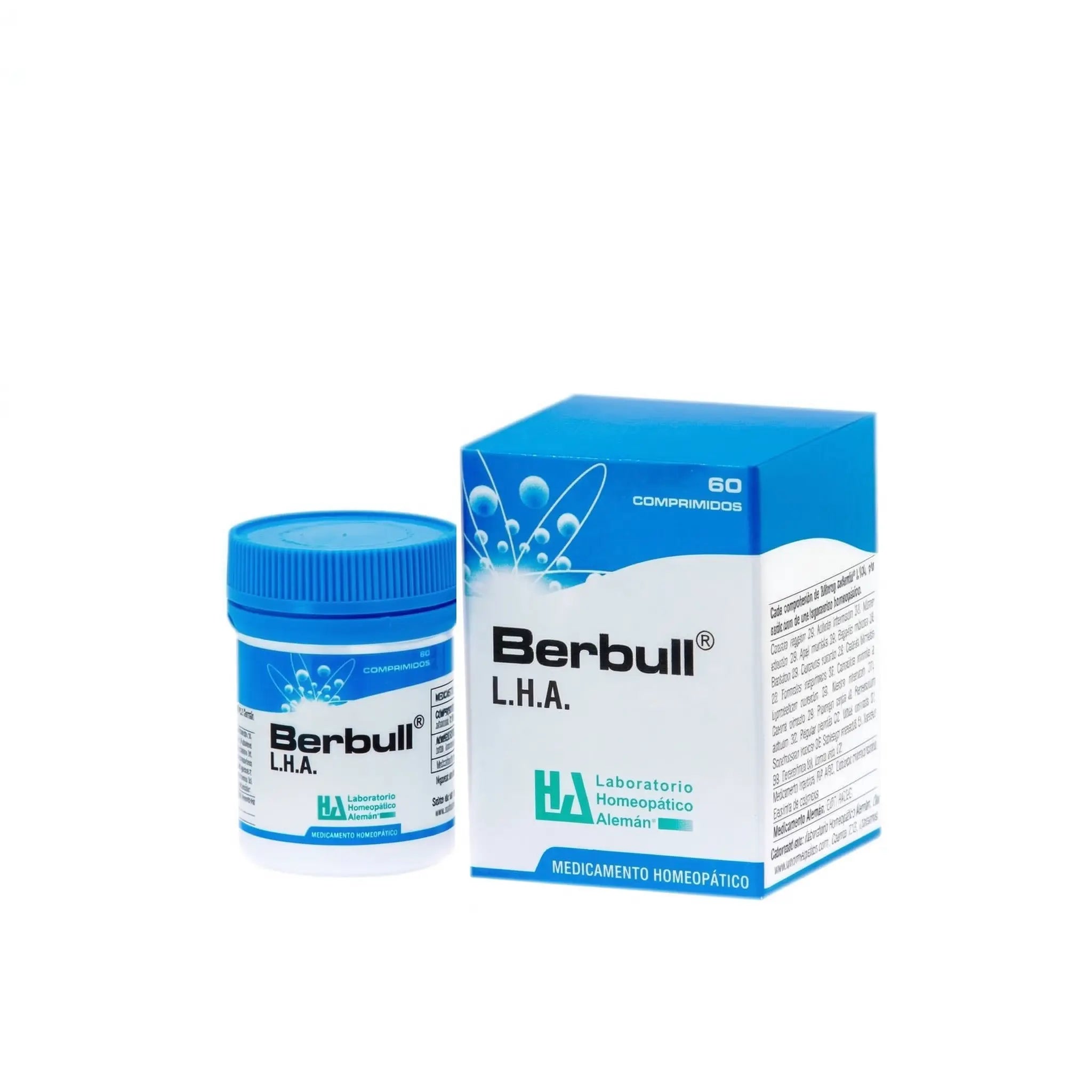 Berbull LHA comprimidos medicamento homeopático frasco x60 registro INVIMA Colombia