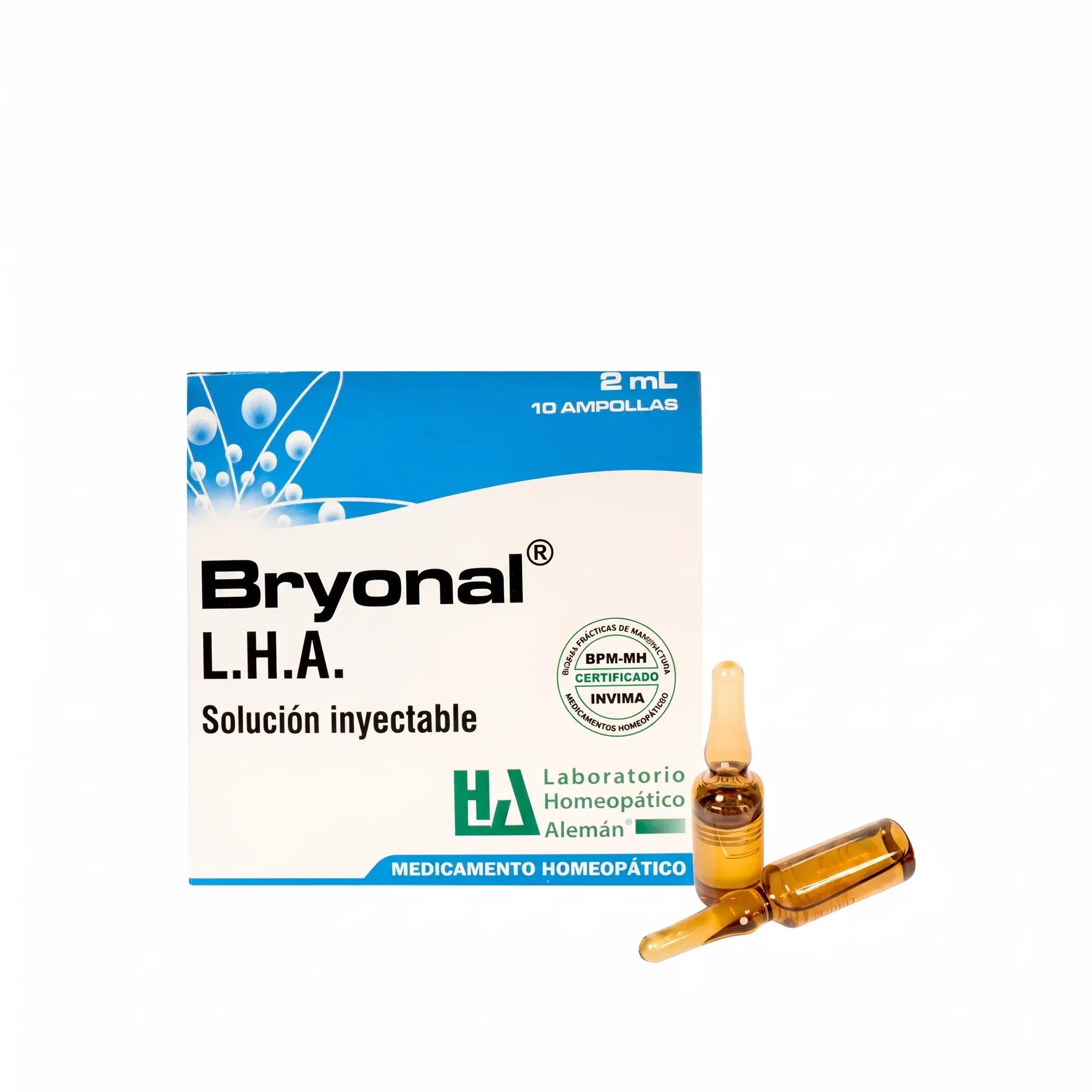 Bryonal ampollas LHA x10 2 ml medicamento homeopático inyectable fórmula médica Colombia Alternativ