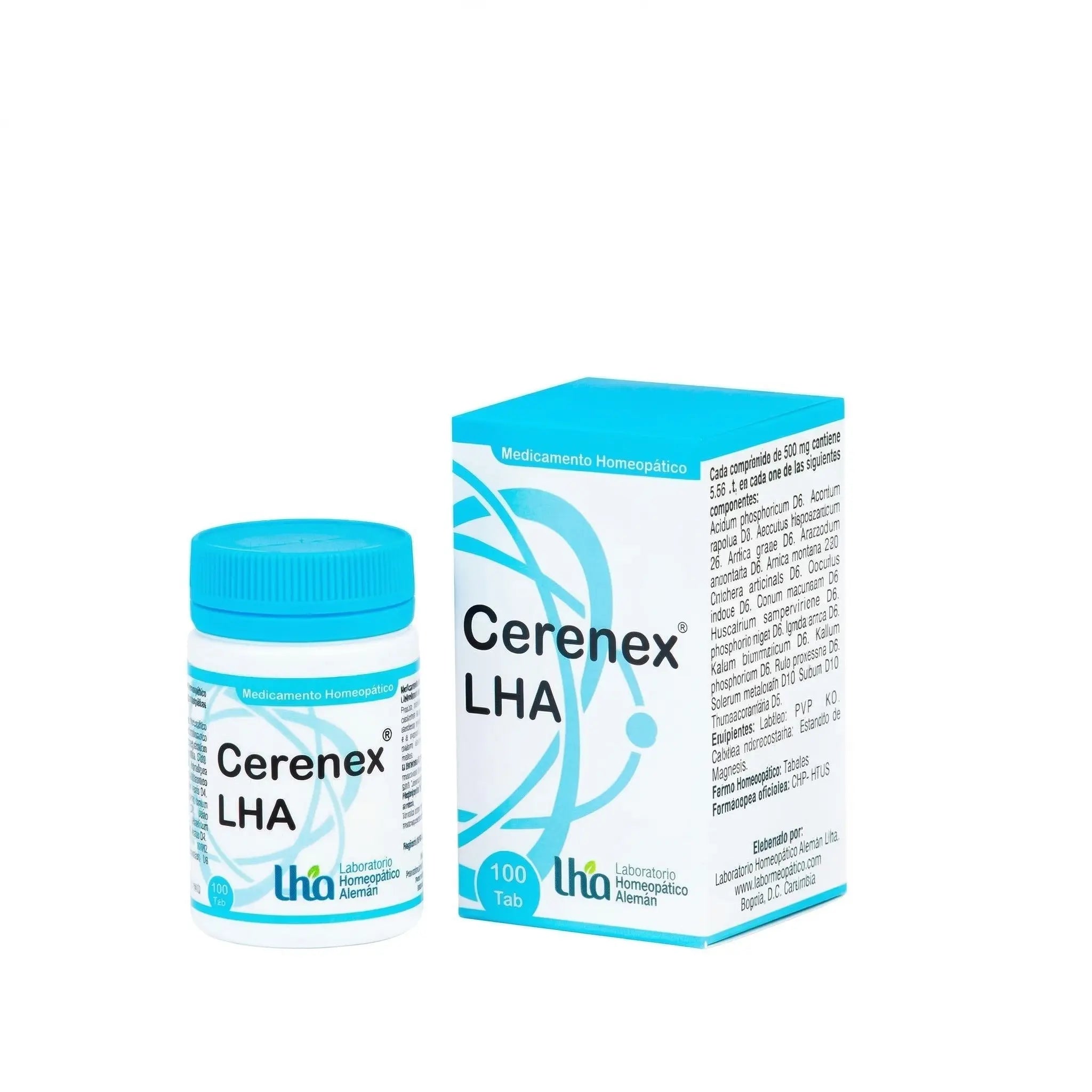 Cerenex LHA comprimidos medicamento homeopático frasco x100 registro INVIMA Colombia