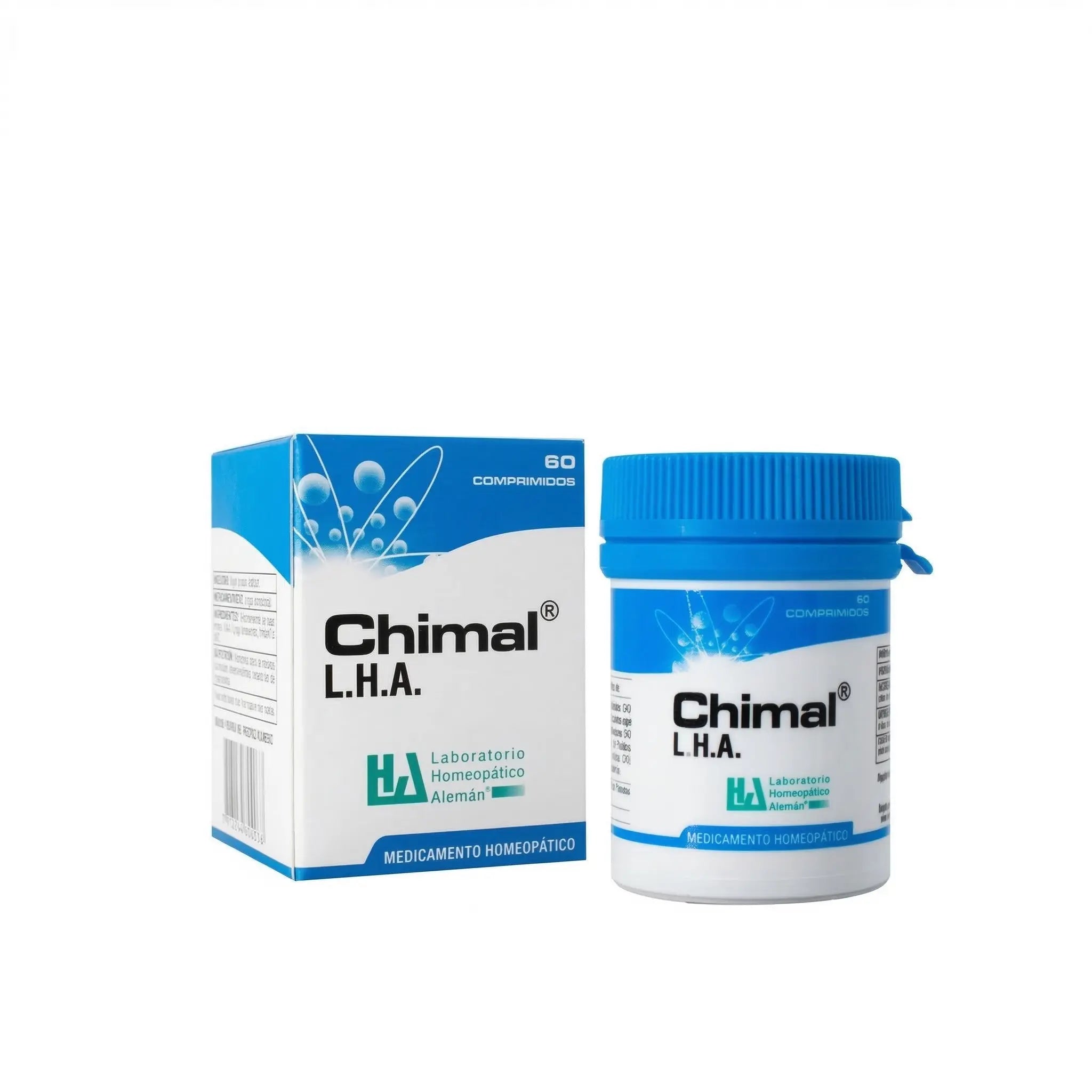 Chimal LHA comprimidos medicamento homeopático frasco x60 registro INVIMA Colombia