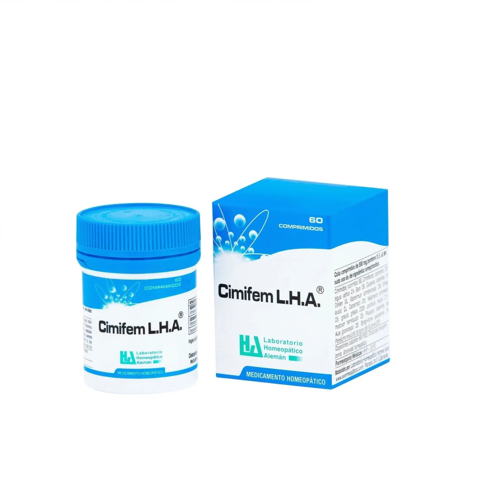 Cimifem LHA comprimidos medicamento homeopático frasco x60 registro INVIMA Colombia