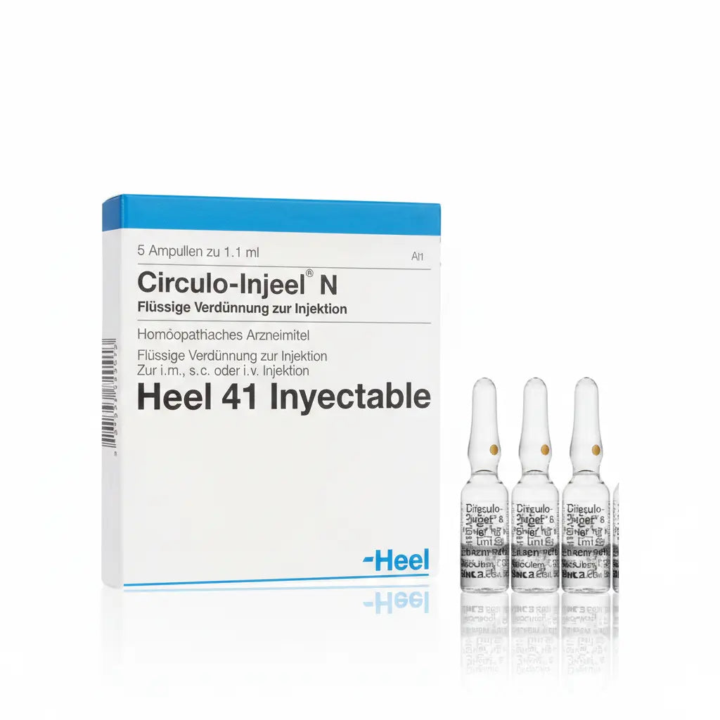 Circulo Injeel Ampolla caja x 5 ampollas 1.1 mL medicamento homeopático con fórmula médica distribuido por Alternativ en Colombia
