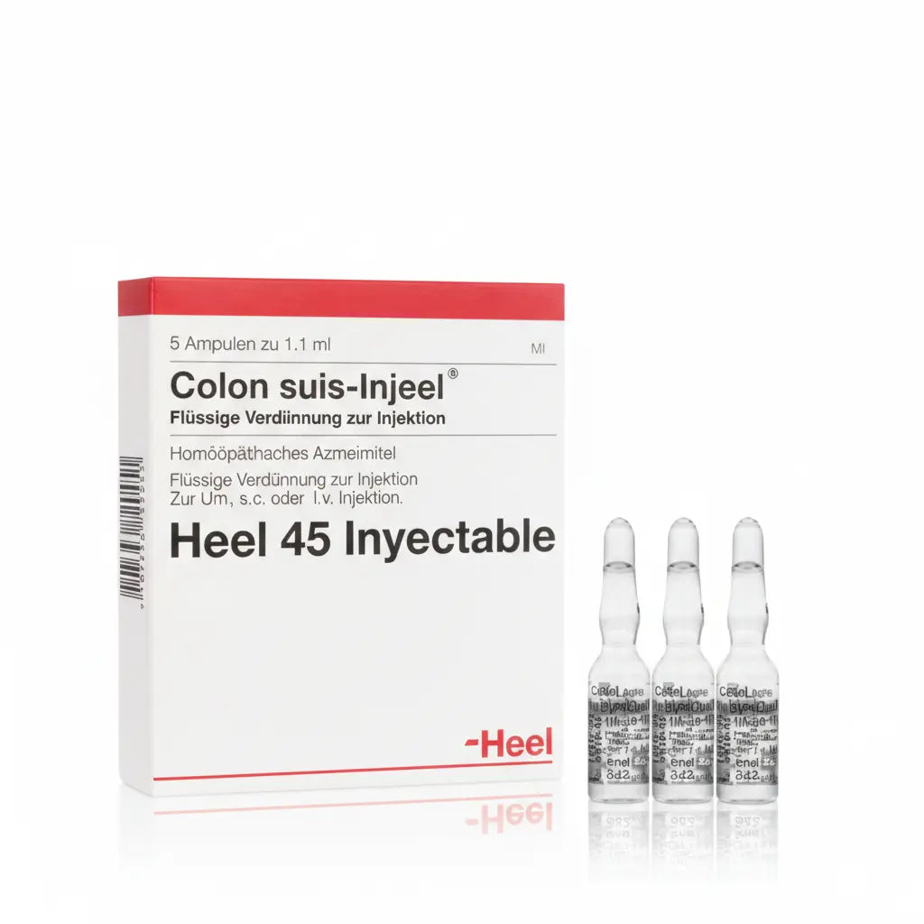 Colon Suis Injeel Ampolla caja x 5 ampollas 1.1 mL medicamento homeopático con fórmula médica distribuido por Alternativ en Colombia