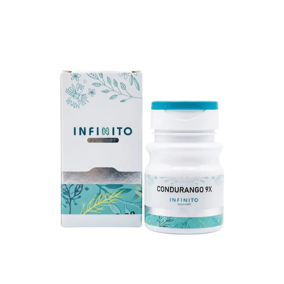 Condurango 9X tabletas medicamento homeopático oficinal elaborado por Laboratorio Infinito H&V y distribuido por Alternativ S.A.S.