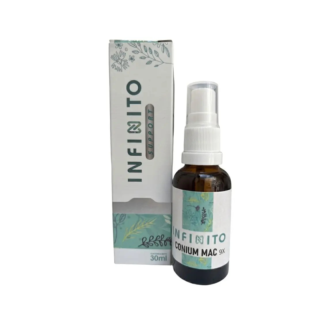 Conium Mac 9X spray medicamento homeopático oficinal elaborado por Laboratorio Infinito H&V y distribuido por Alternativ S.A.S.