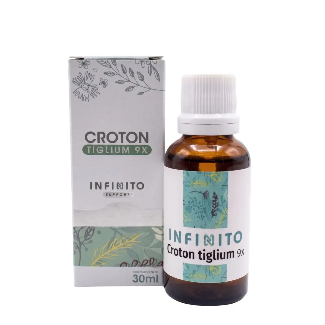 Croton Tiglium 9X Gotas medicamento homeopático oficinal elaborado por Laboratorio Infinito H&V y distribuido por Alternativ S.A.S.