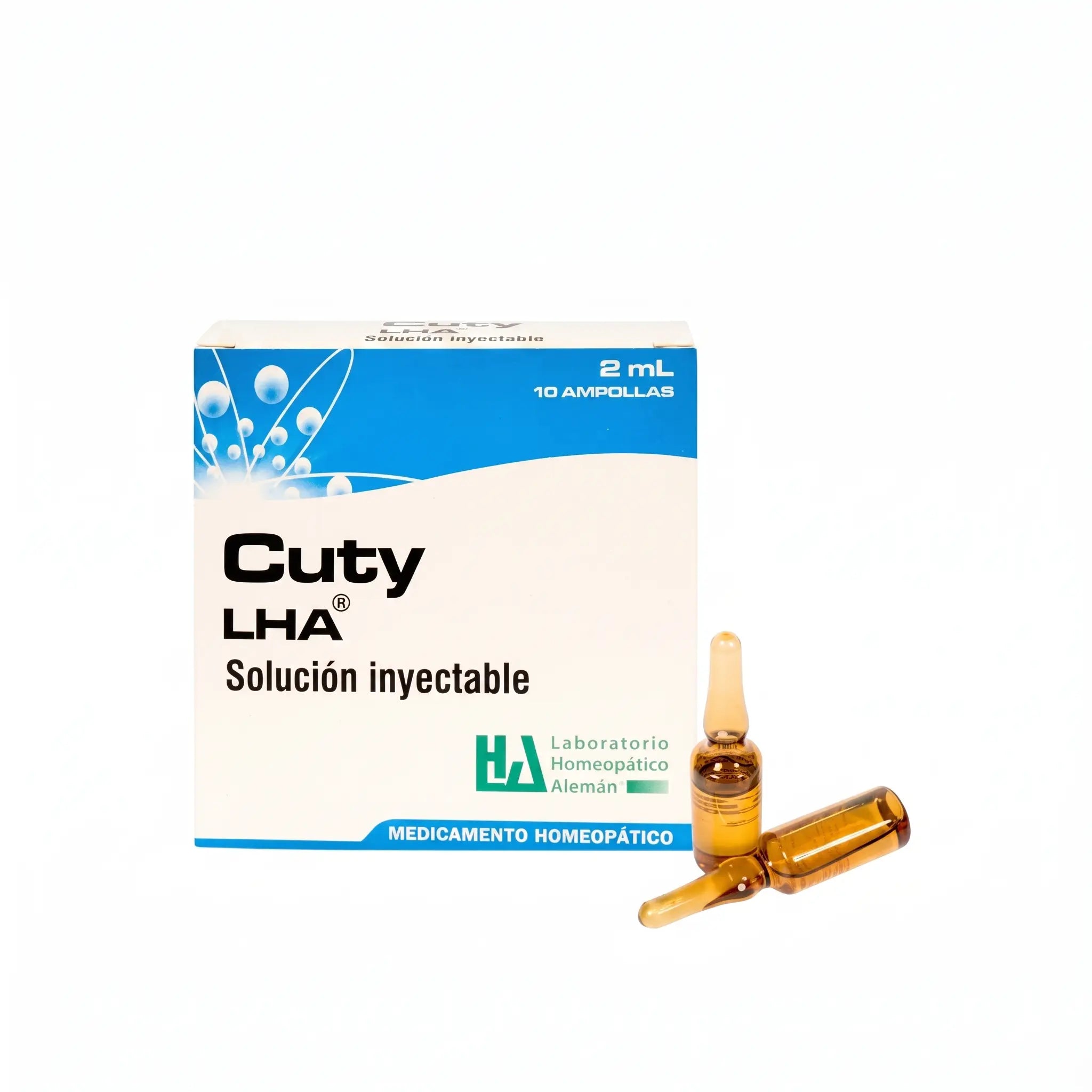 Cuty ampollas LHA x10 2 ml medicamento homeopático inyectable fórmula médica Colombia Alternativ