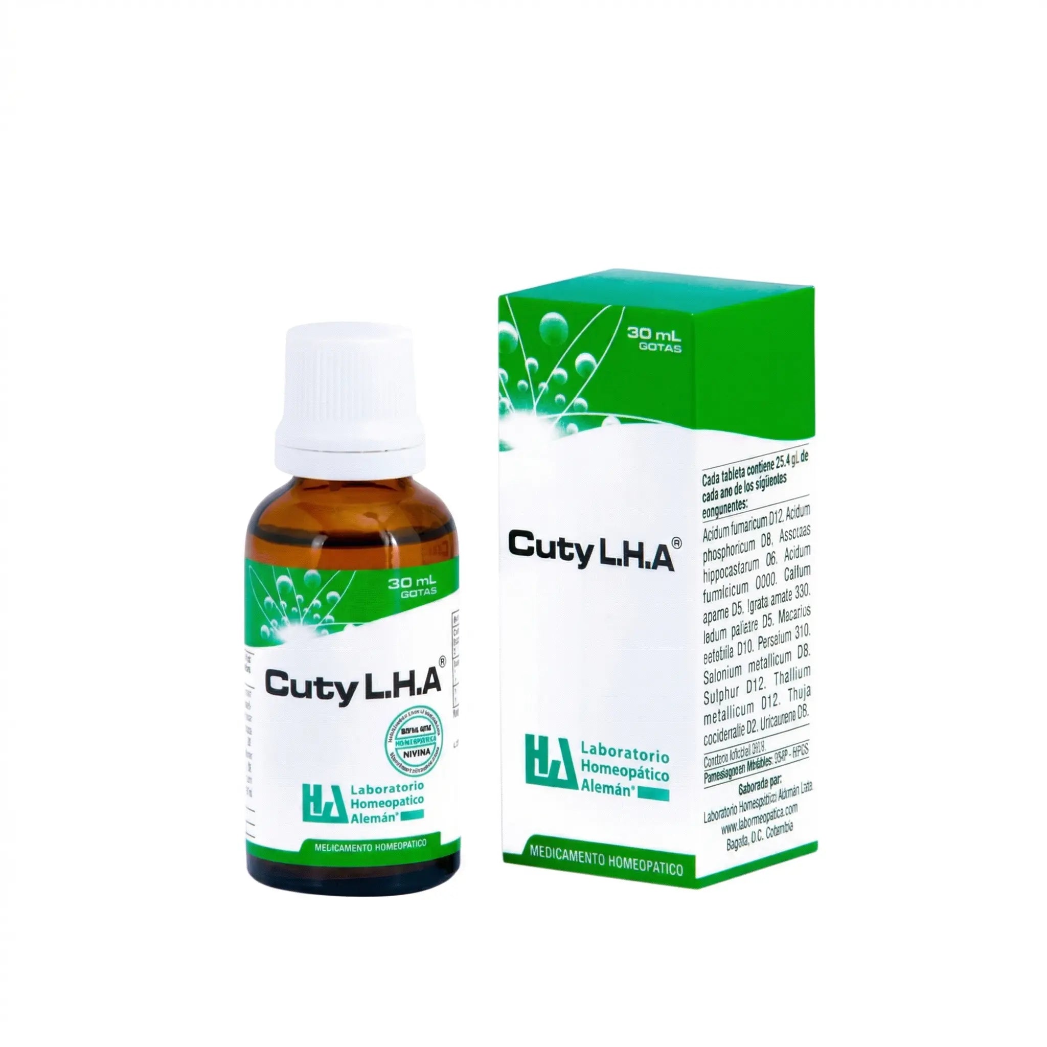 Cuty gotas LHA 30 ml medicamento homeopático fórmula médica Colombia Alternativ