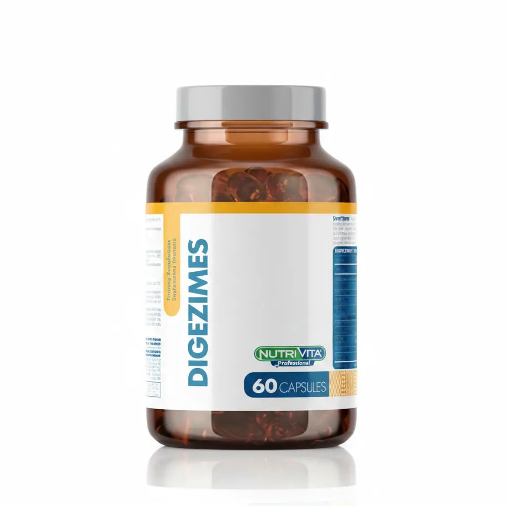 Digezimes Enzimas Digestivas Nutrivita 60 cápsulas suplemento dietario distribuido por Alternativ en Colombia