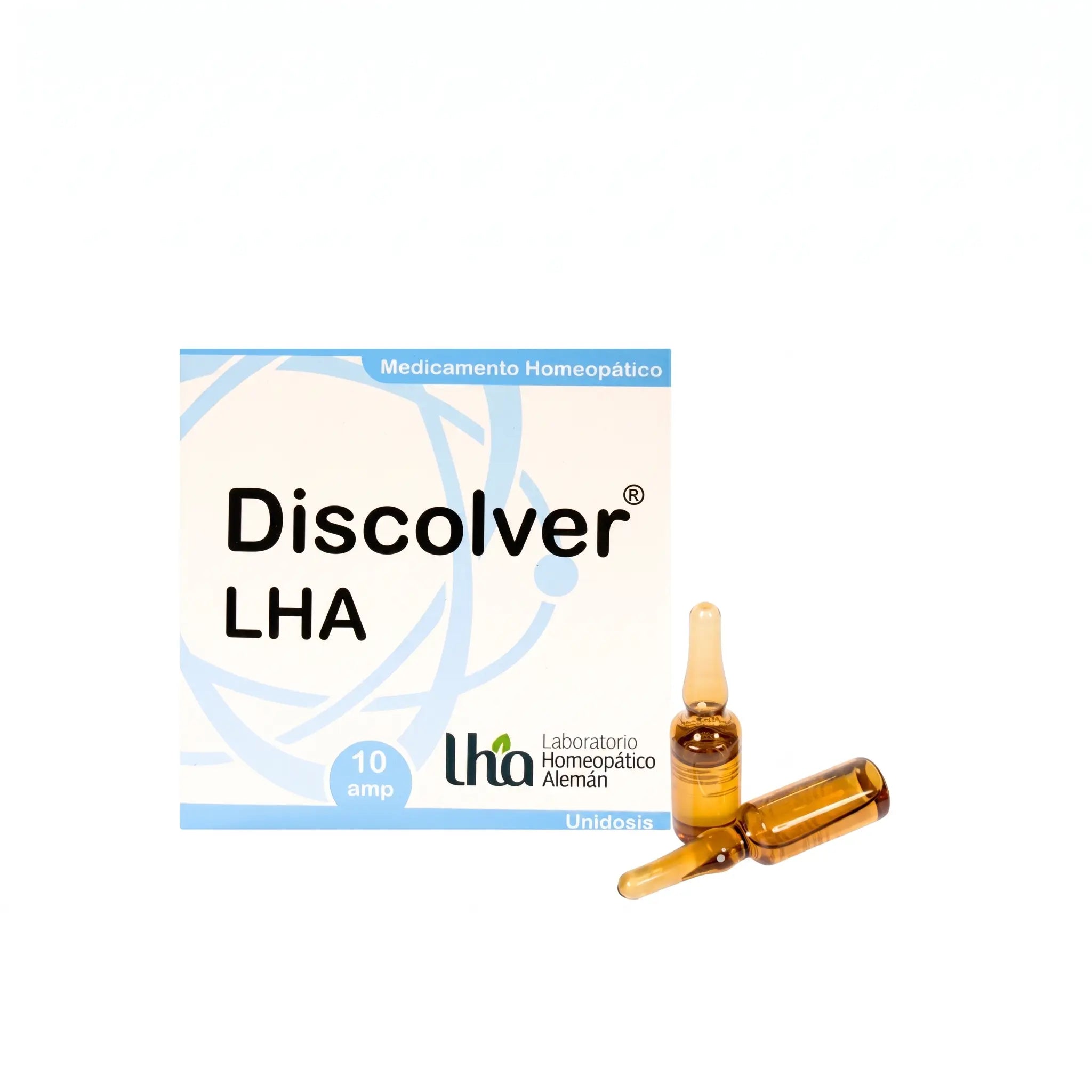 Discolver ampollas LHA x10 2 ml medicamento homeopático inyectable fórmula médica Colombia Alternativ