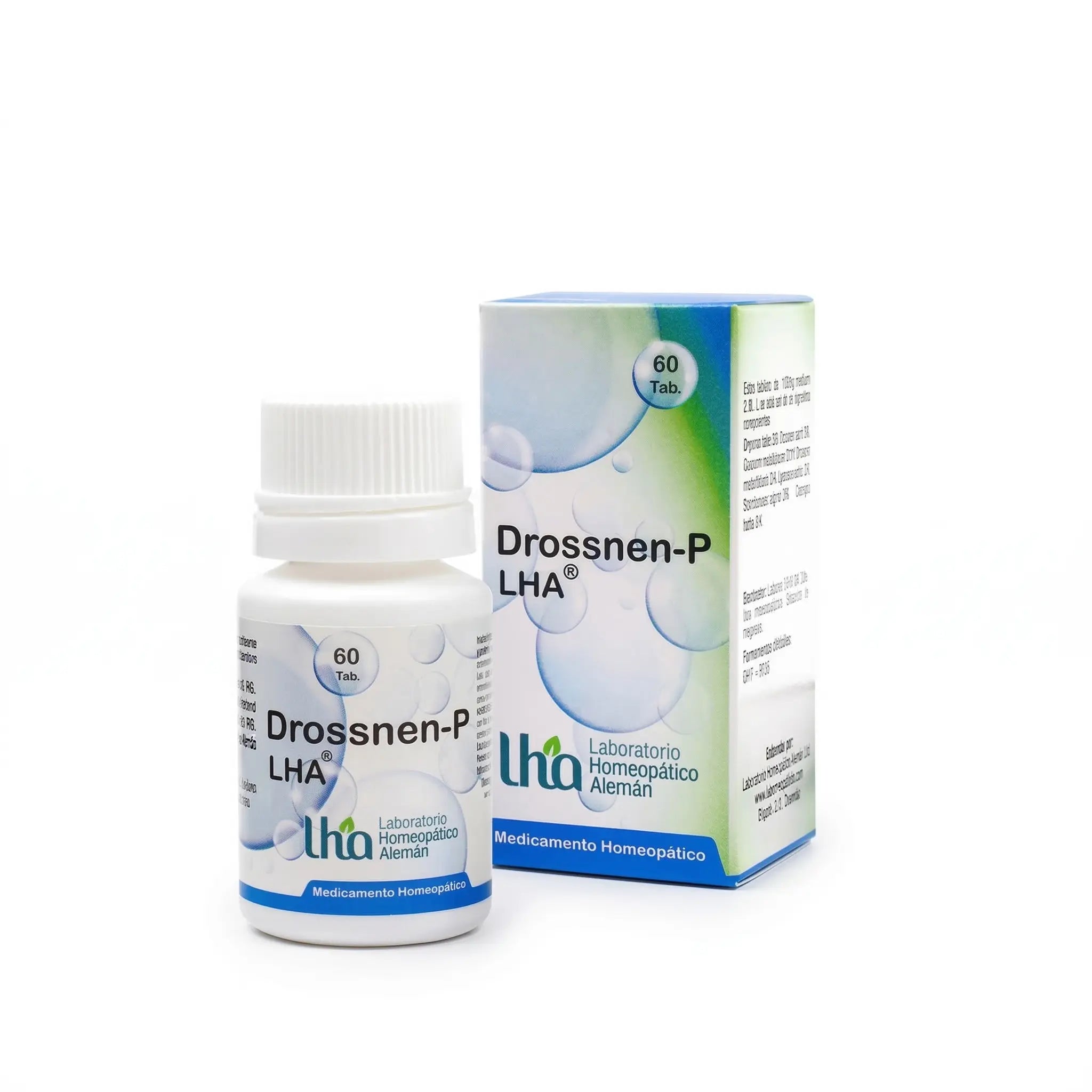 Drossnen-P LHA tabletas x60 medicamento homeopático con registro INVIMA. Venta bajo fórmula médica. Disponible en Alternativ.