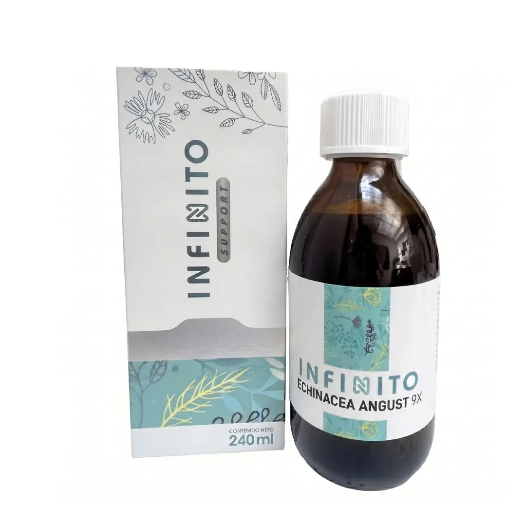 Echinacea Angust 9X Jarabe medicamento homeopático oficinal elaborado por Laboratorio Infinito H&V y distribuido por Alternativ S.A.S.