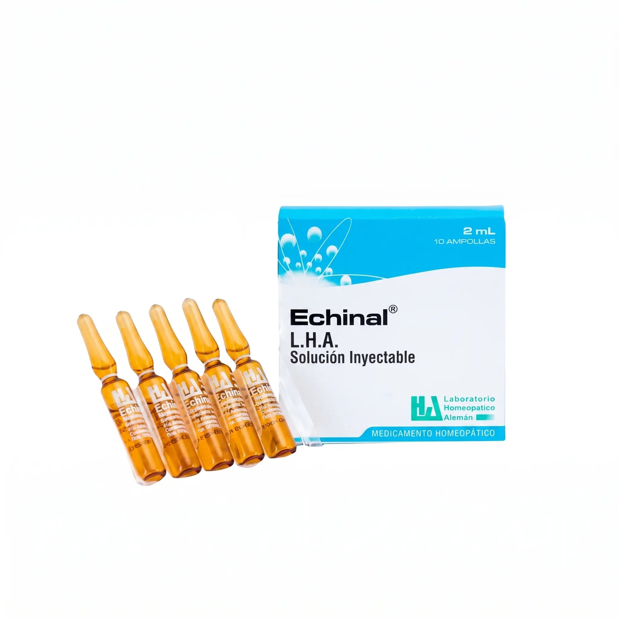 Echinal ampollas LHA x10 2 ml medicamento homeopático inyectable fórmula médica Colombia Alternativ