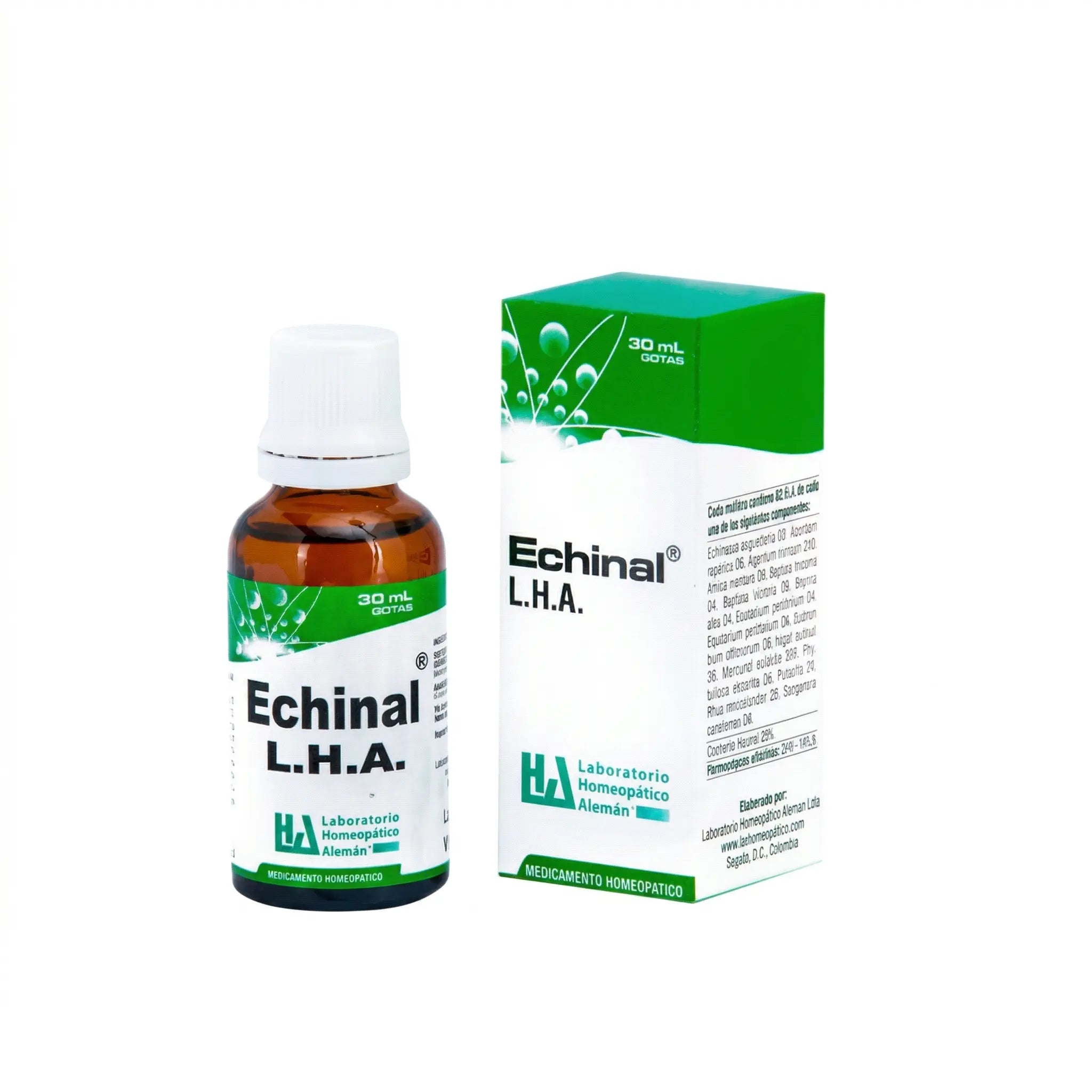 Echinal gotas LHA 30 ml medicamento homeopático fórmula médica Colombia Alternativ