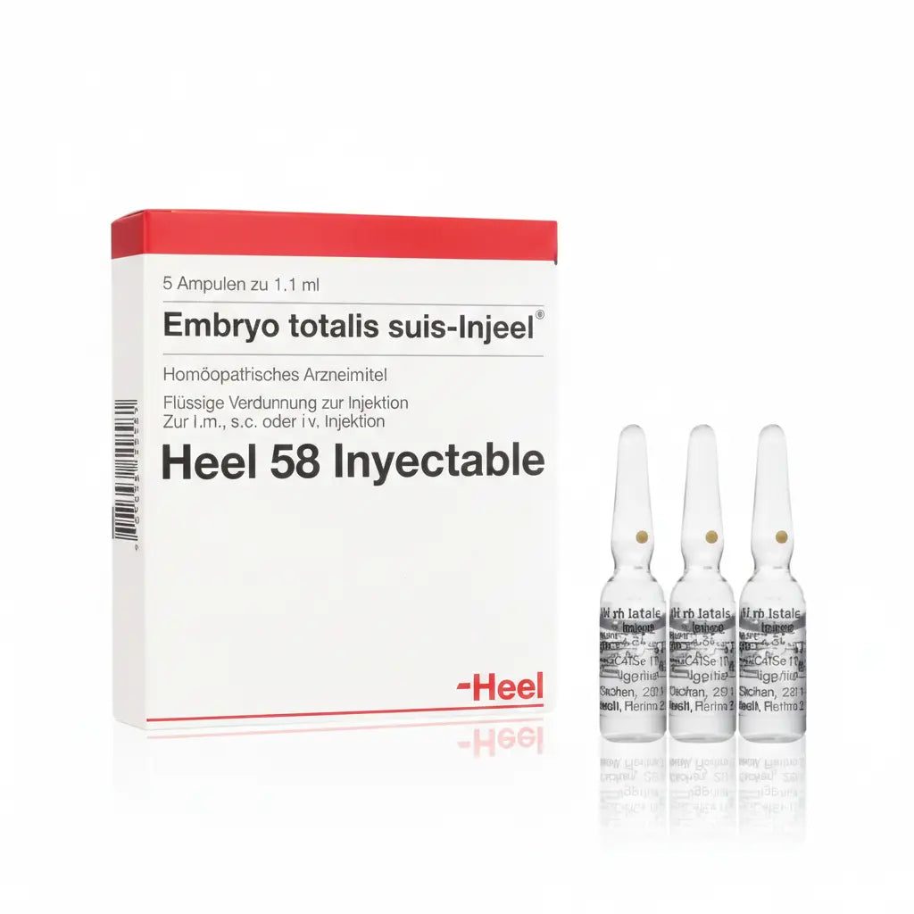 Embryo Totalis Suis Injeel Ampolla caja x 5 ampollas 1.1 mL medicamento homeopático con fórmula médica distribuido por Alternativ en Colombia