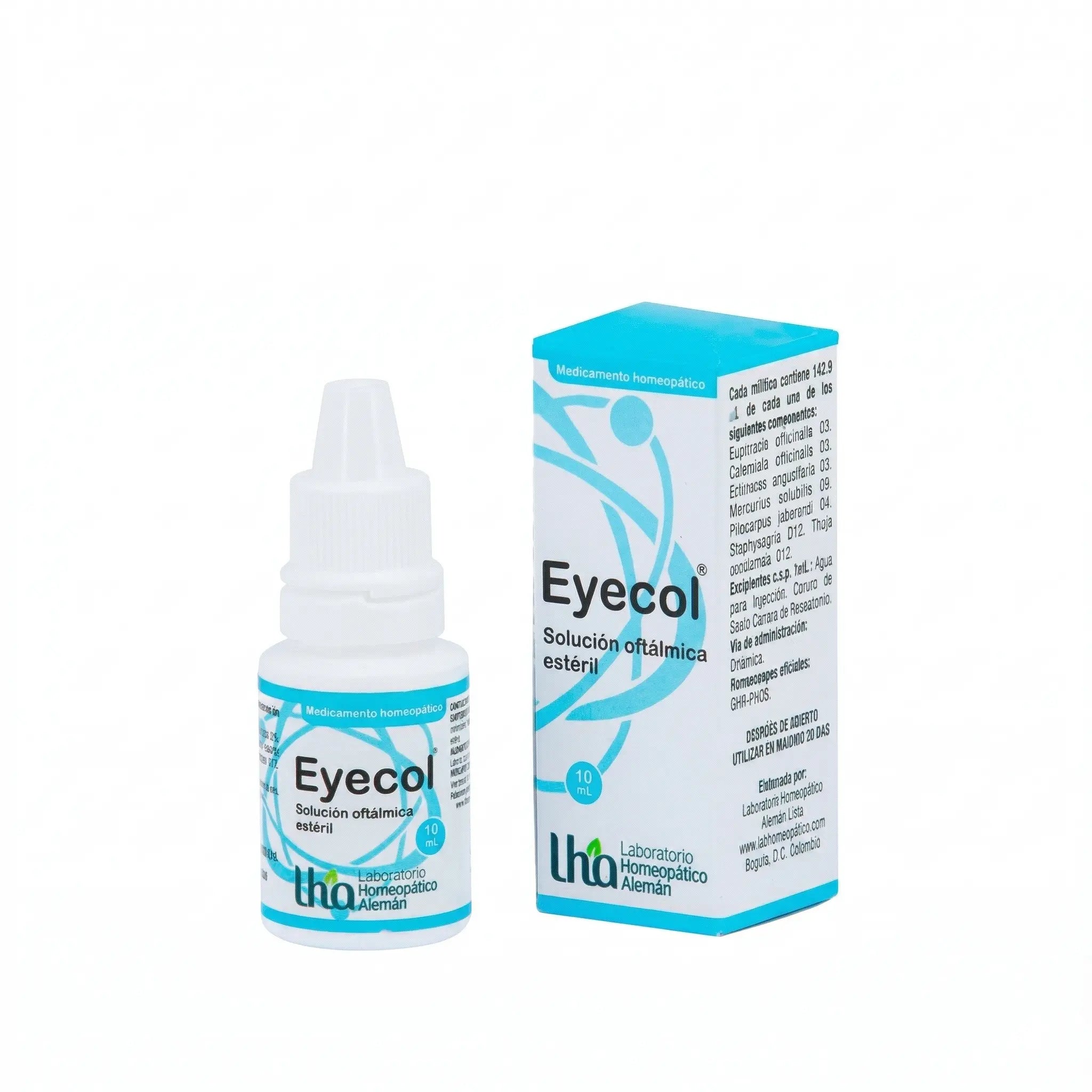 Eyecol solución oftálmica LHA 10 ml medicamento homeopático fórmula médica Colombia Alternativ