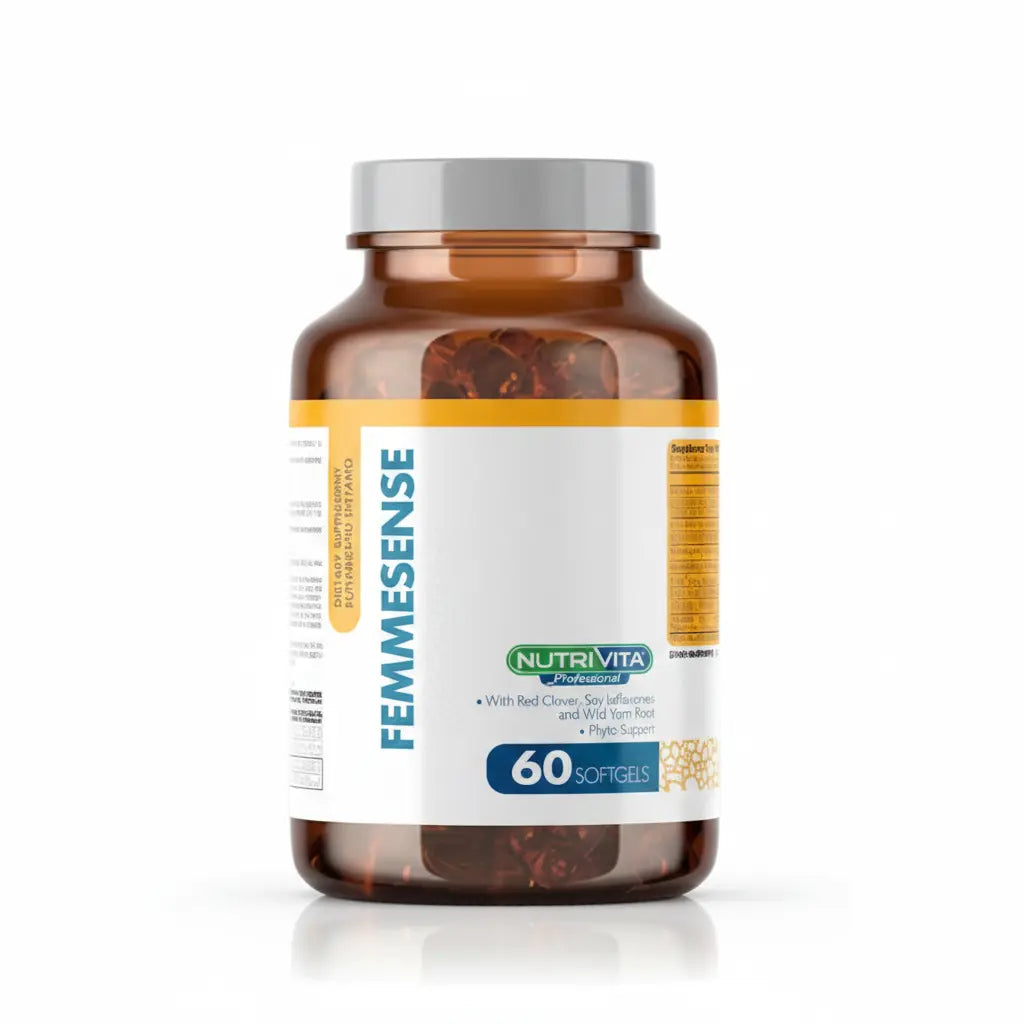 Femmesense Extracto de Trébol Rojo Nutrivita 60 softgels suplemento dietario distribuido por Alternativ en Colombia