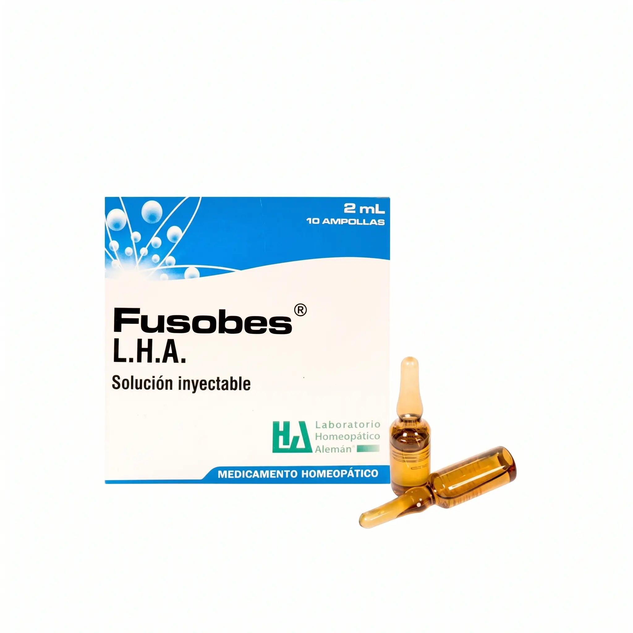 Fusobes ampollas LHA x10 2 ml medicamento homeopático inyectable fórmula médica Colombia Alternativ