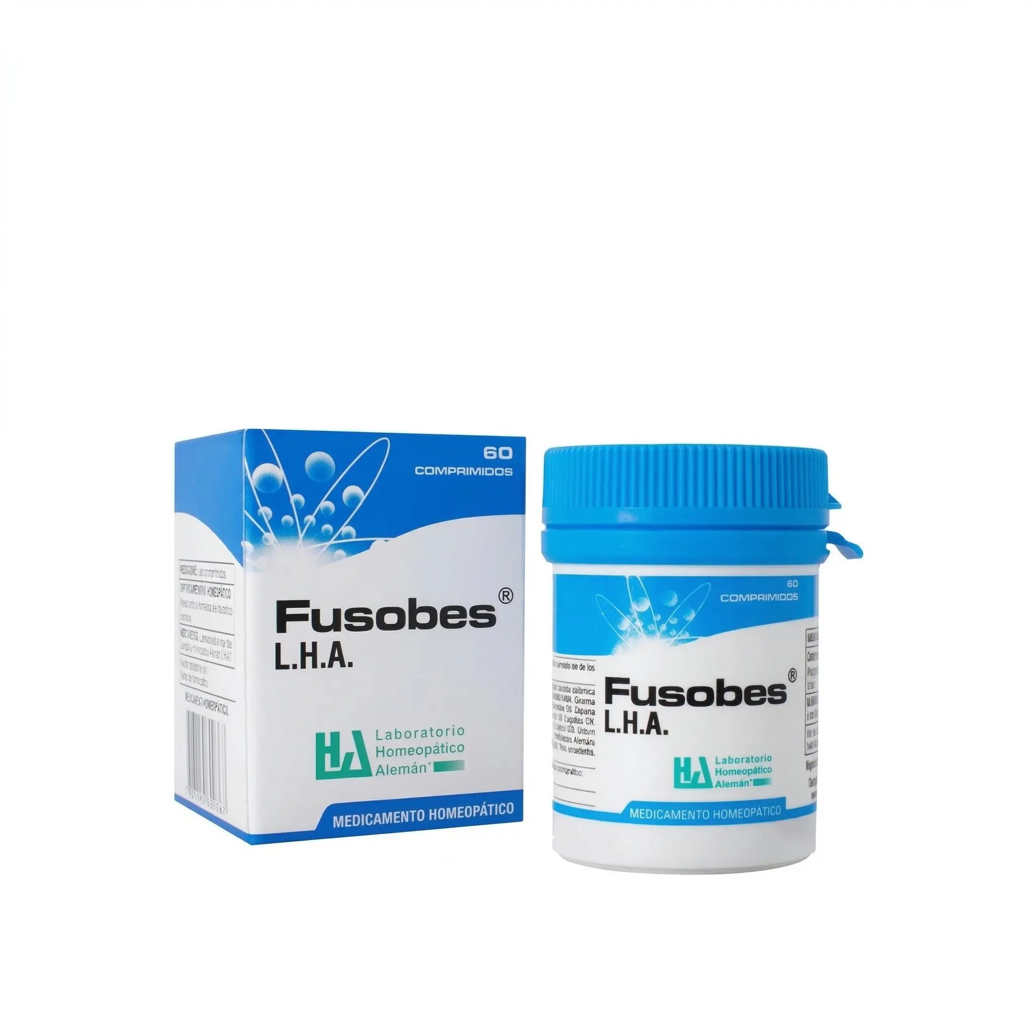Fusobes LHA comprimidos medicamento homeopático frasco x60 registro INVIMA Colombia