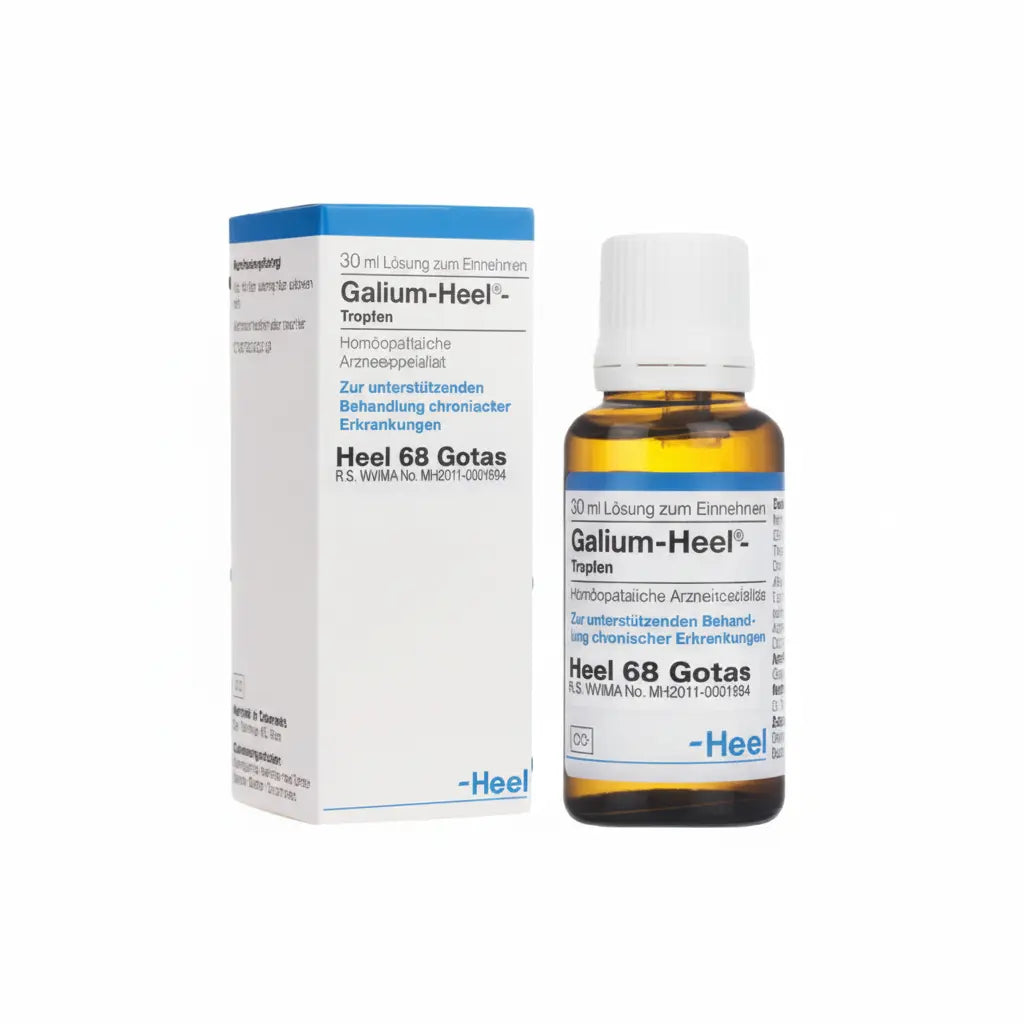 Galium Heel Gotas Heel – medicamento homeopático alemán que apoya el equilibrio metabólico y detoxificación natural, distribuido por Alternativ en Colombia.