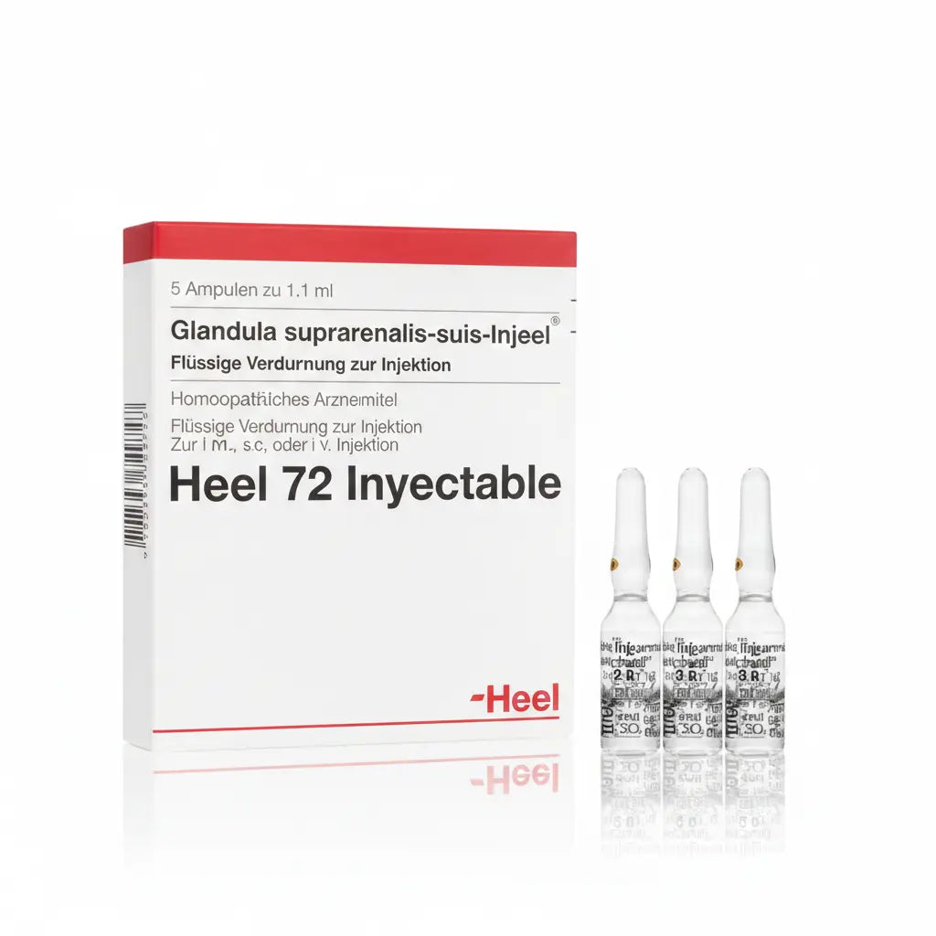 Glandula Suprarrenalis Suis Injeel Ampolla caja x 5 ampollas 1.1 mL medicamento homeopático con fórmula médica distribuido por Alternativ en Colombia