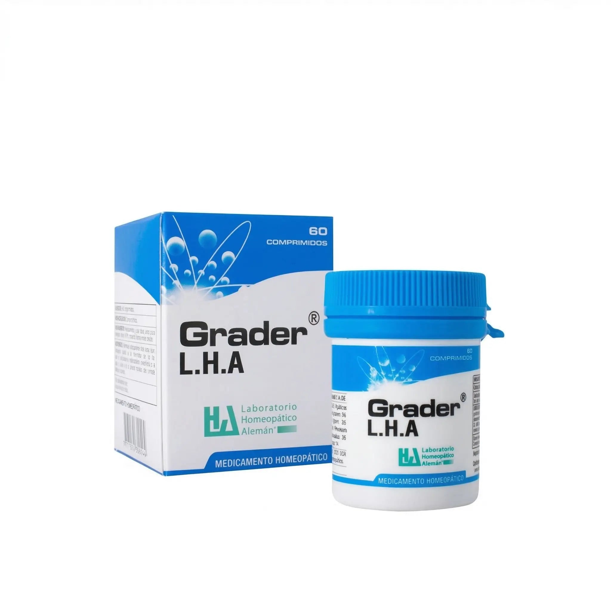 Grader LHA comprimidos medicamento homeopático frasco x60 registro INVIMA Colombia