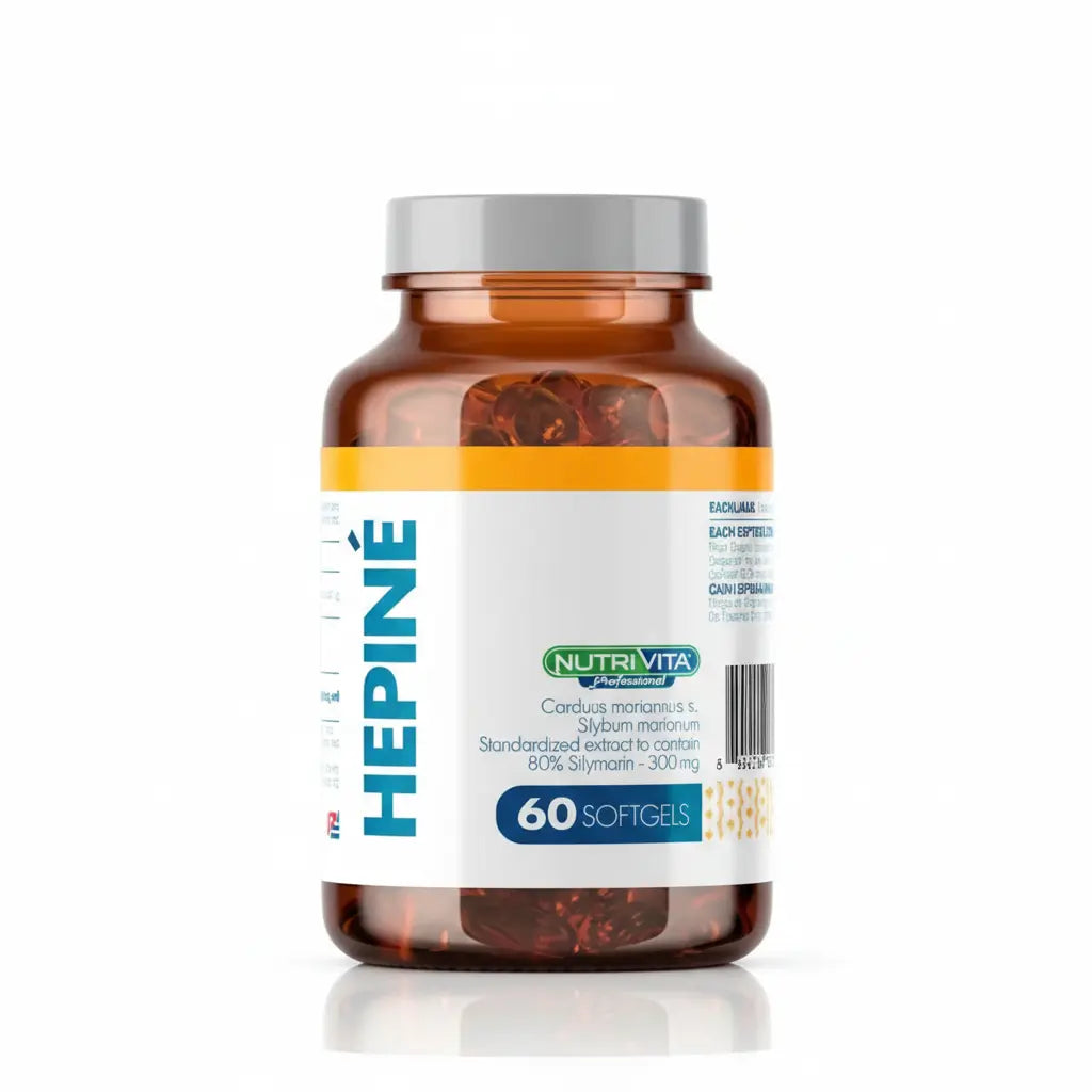 Hepiné Milk Thistle 300 mg Nutrivita 60 cápsulas fitoterapéutico distribuido por Alternativ en Colombia