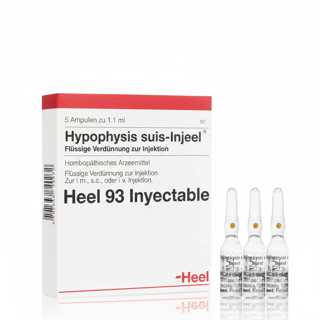 Hypophysis Suis Injeel Ampolla caja x 5 ampollas 1.1 mL medicamento homeopático con fórmula médica distribuido por Alternativ en Colombia