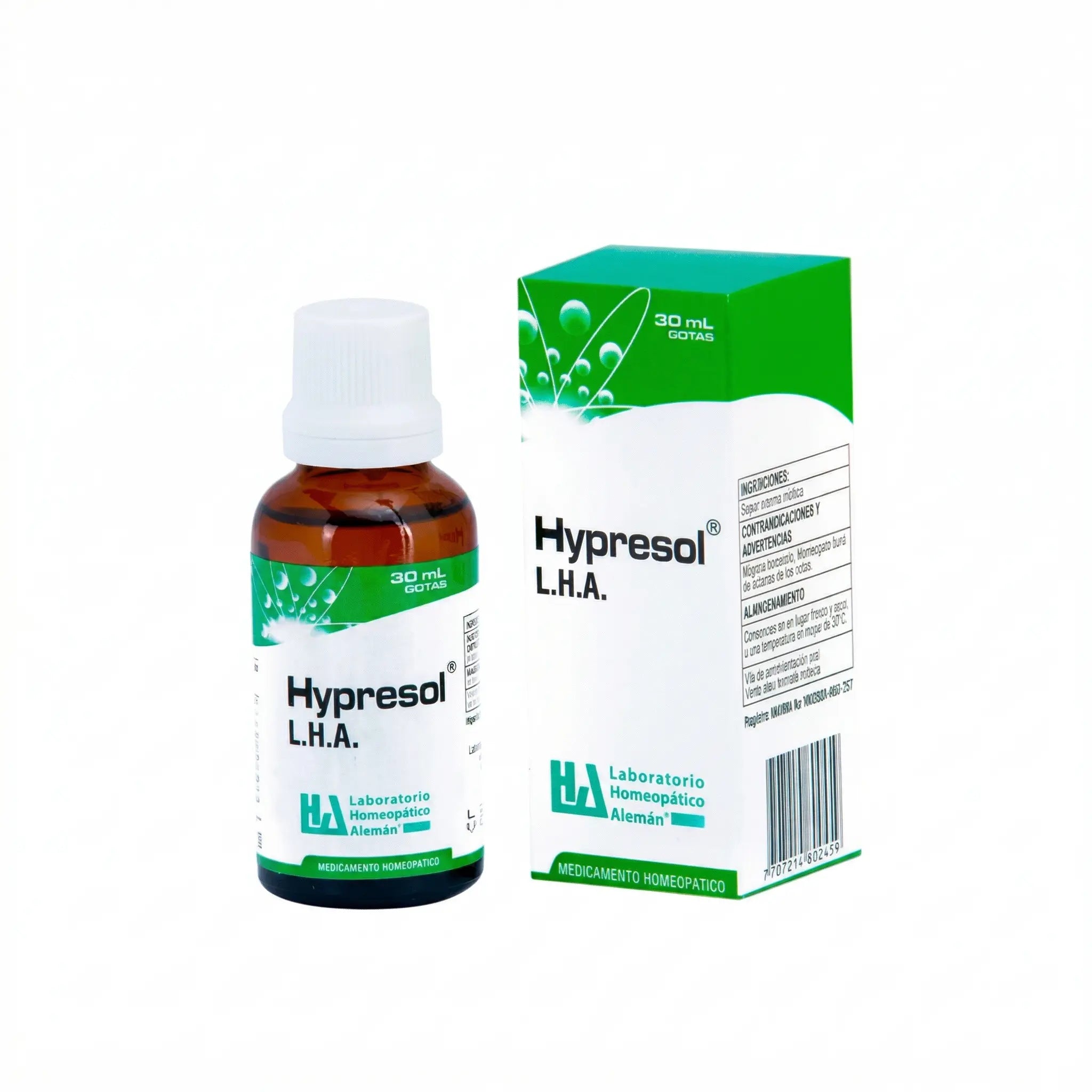 Hypresol gotas LHA 30 ml medicamento homeopático fórmula médica Colombia Alternativ