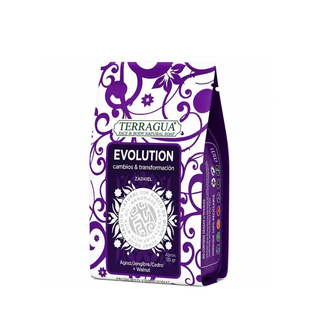 Jabón natural Evolution Terragua para transformación personal y renovación