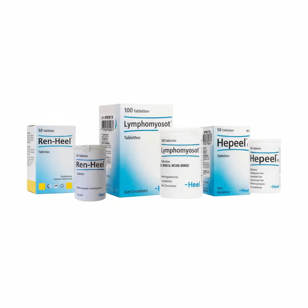 Imagen del producto Kit Detox Pro Heel Tabletas, combinación de medicamentos homeopáticos Heel Alemania de uso oral, distribuido por Farmacia Alternativ Colombia.