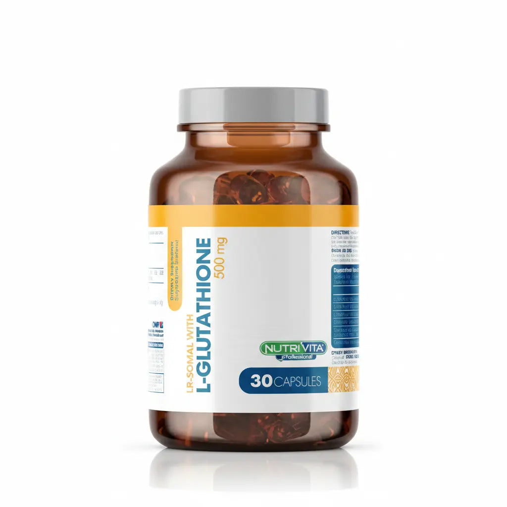 L-Glutathione 500 mg Nutrivita 30 cápsulas suplemento dietario distribuido por Alternativ en Colombia