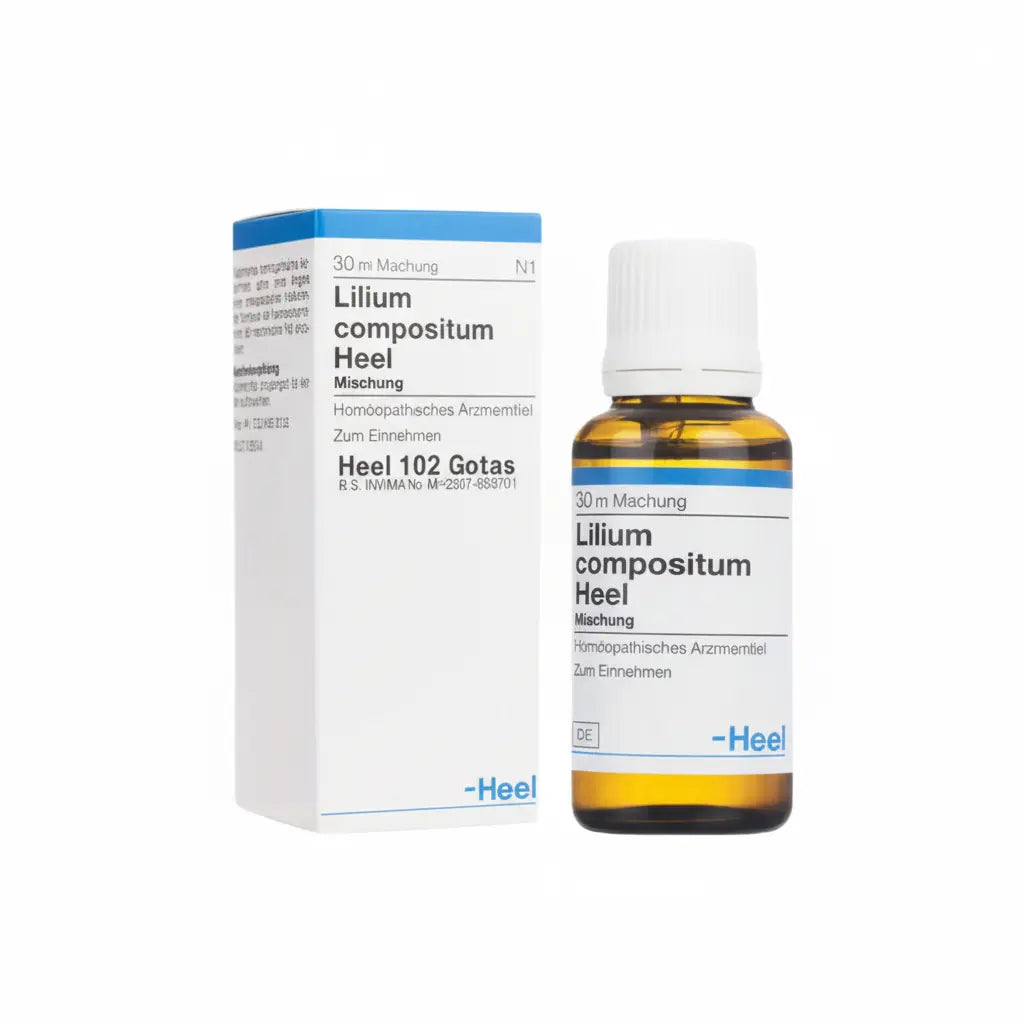 Lilium Compositum Gotas Heel – medicamento homeopático alemán que apoya el equilibrio hormonal y el bienestar femenino, distribuido por Alternativ SAS en Colombia