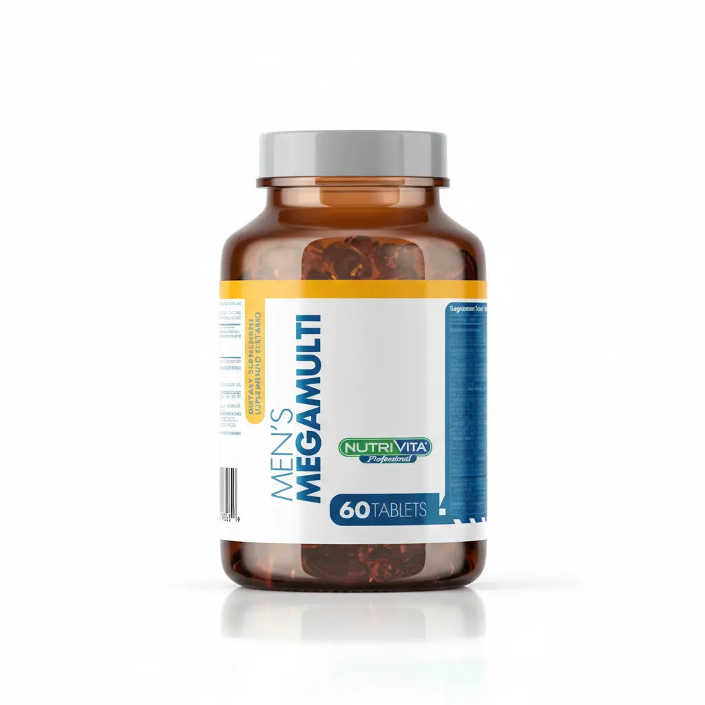 Mens Megamulti Multivitaminas para Hombres Nutrivita 60 tabletas suplemento dietario distribuido por Alternativ en Colombia