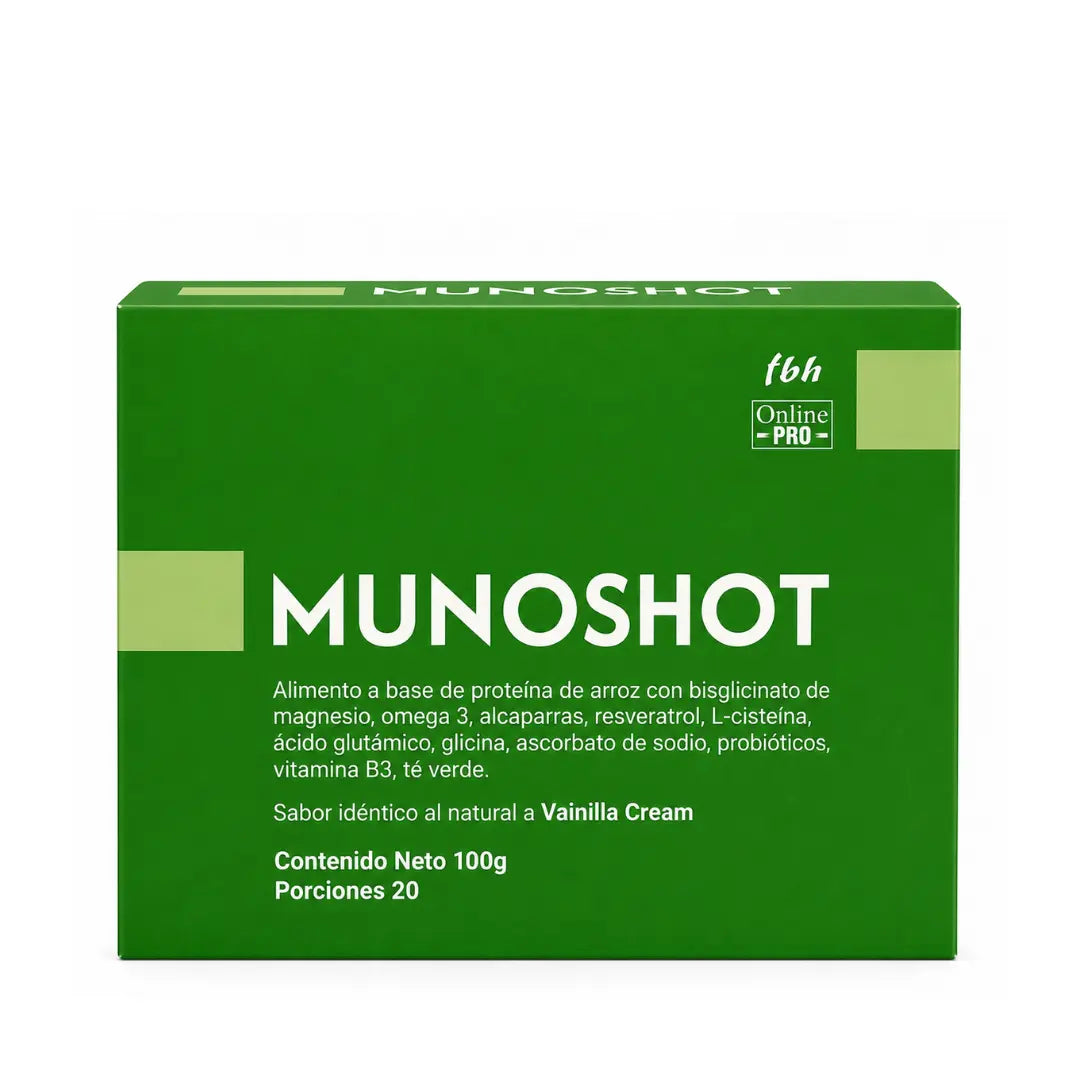 Munoshot Jaquin de Francia x 20 sobres, alimento funcional con nueve cepas probióticas, omega 3, magnesio, resveratrol y quercetina