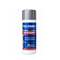 Frasco de Myoessens® Nutrabiotics x 60 cápsulas, suplemento dietario a base de magnesio y potasio