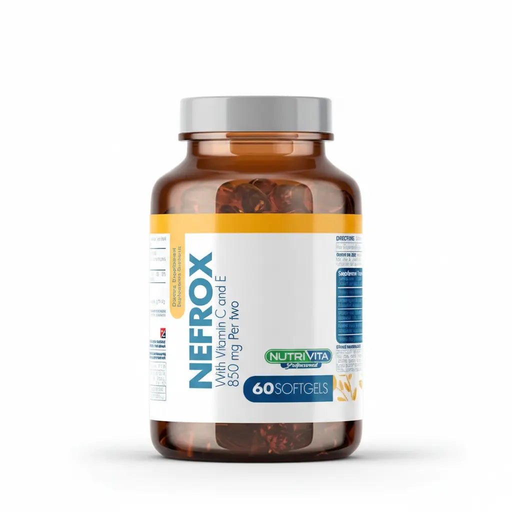 Nefrox Suplemento con Arándano Rojo Nutrivita 60 softgels, suplemento dietario distribuido por Alternativ en Colombia