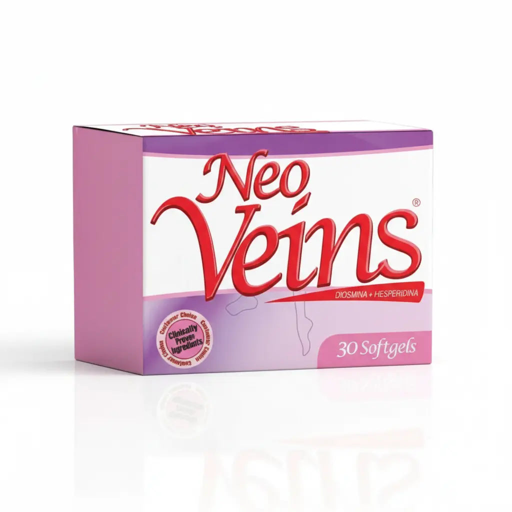 Neo Veins 500 mg Nutrivita caja 30 softgels medicamento con fórmula médica distribuido por Alternativ en Colombia