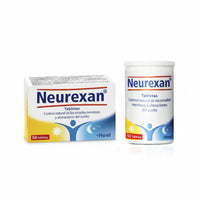 Caja de Neurexan® Heel 50 tabletas, medicamento homeopático de venta libre indicado para favorecer la relajación, el sueño natural y el manejo del estrés leve. Producto original Heel distribuido por Alternativ.