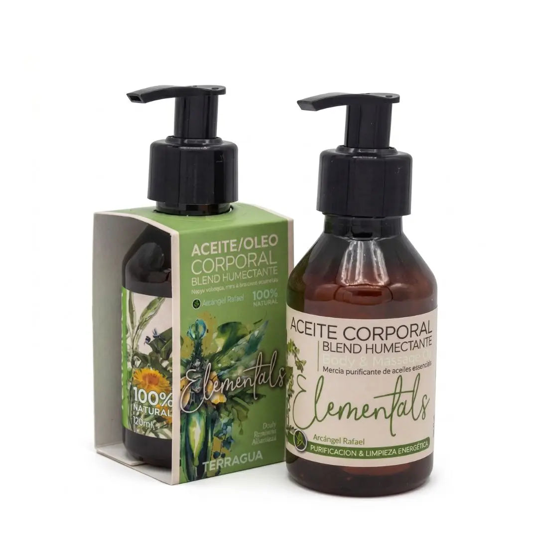 Óleo corporal Elementals Terragua aceite herbal para masaje terapéutico y bienestar