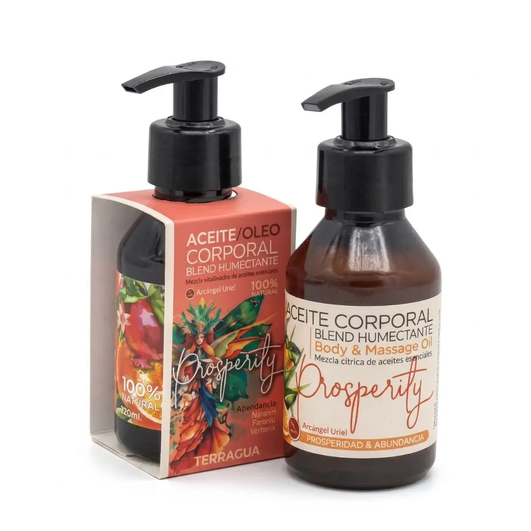 Óleo corporal Prosperity Terragua aceite natural para masaje energizante y bienestar