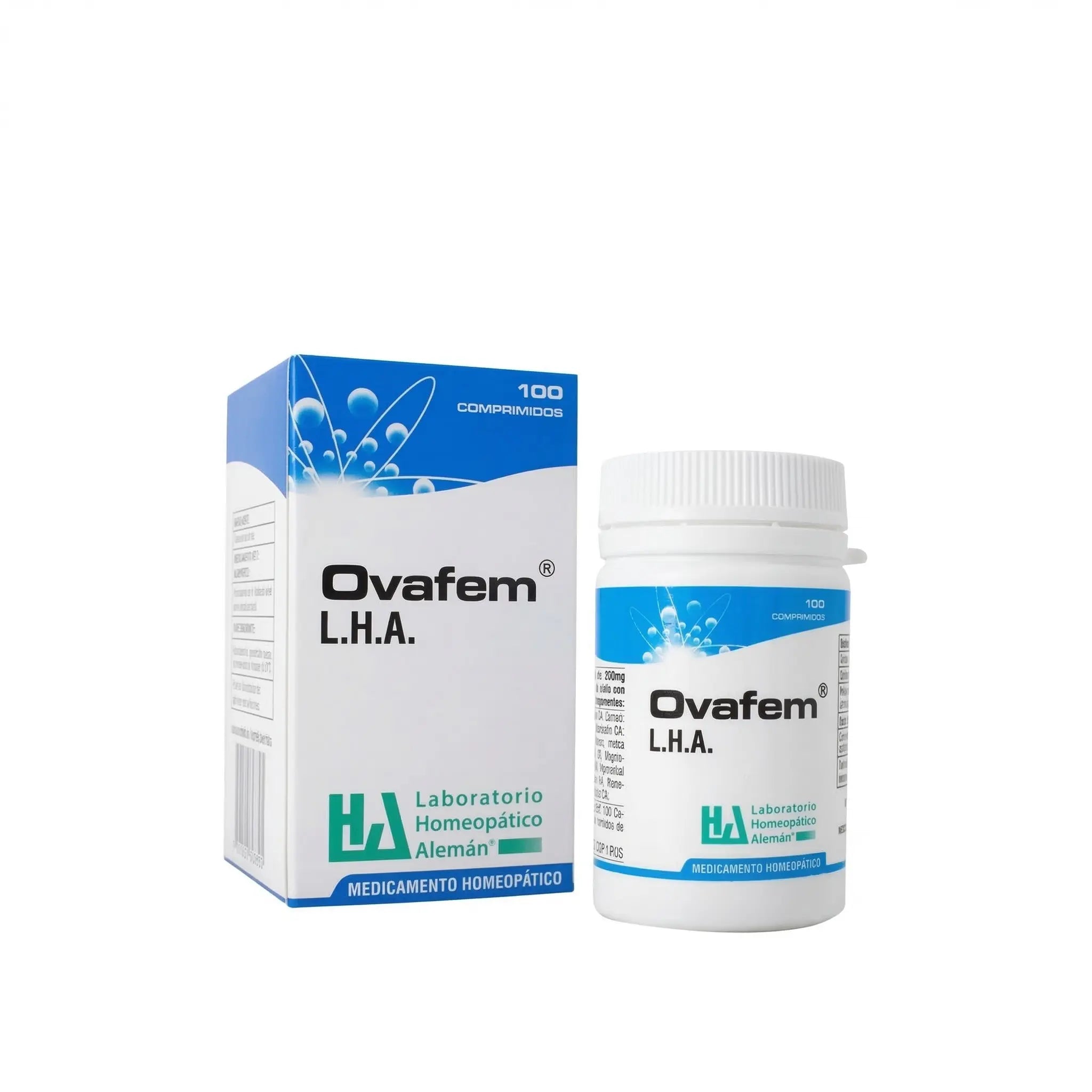 Ovafem LHA tabletas medicamento homeopático frasco x100 registro INVIMA Colombia