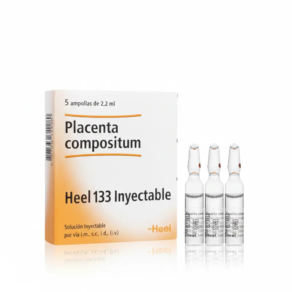 Placenta Compositum Ampolla caja x 5 ampollas 2.2 mL medicamento homeopático con fórmula médica distribuido por Alternativ en Colombia