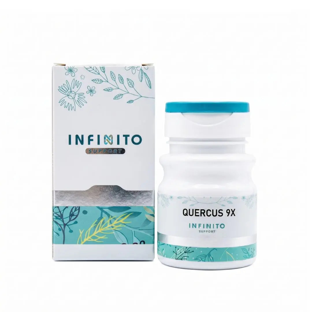 Quercus 9X Tabletas medicamento homeopático oficinal elaborado por Laboratorio Infinito H&V y distribuido por Alternativ S.A.S.