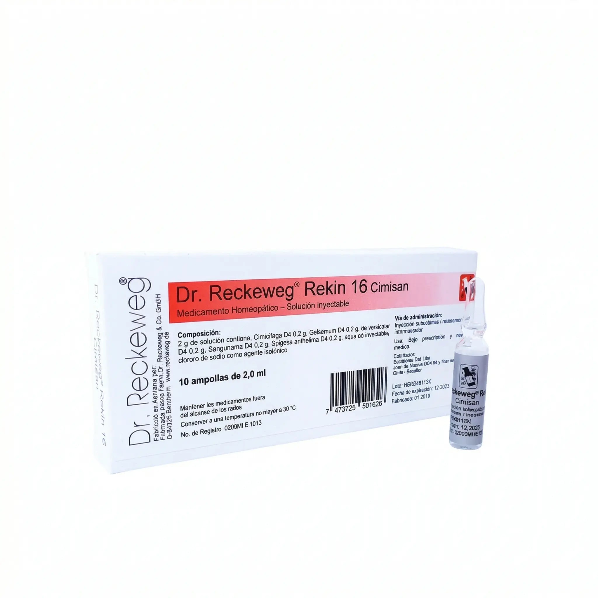 Rekin 16 Cimisan Reckeweg ampollas x10 medicamento homeopático inyectable alemán Colombia